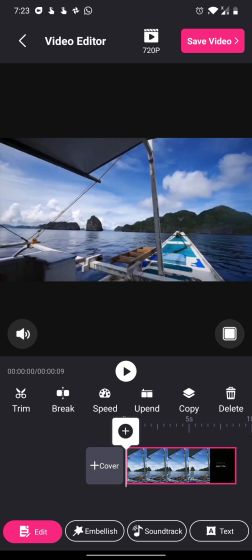 8. PixArt Video Kostenlose Video-Editoren für Android ohne Wasserzeichen