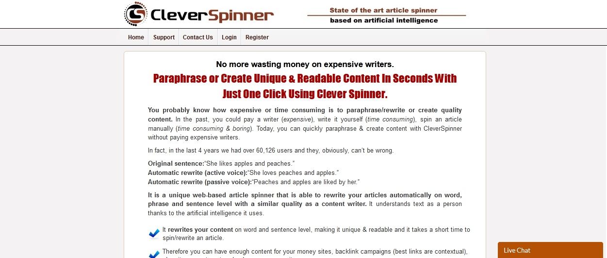 CleverSpinner-Webseite