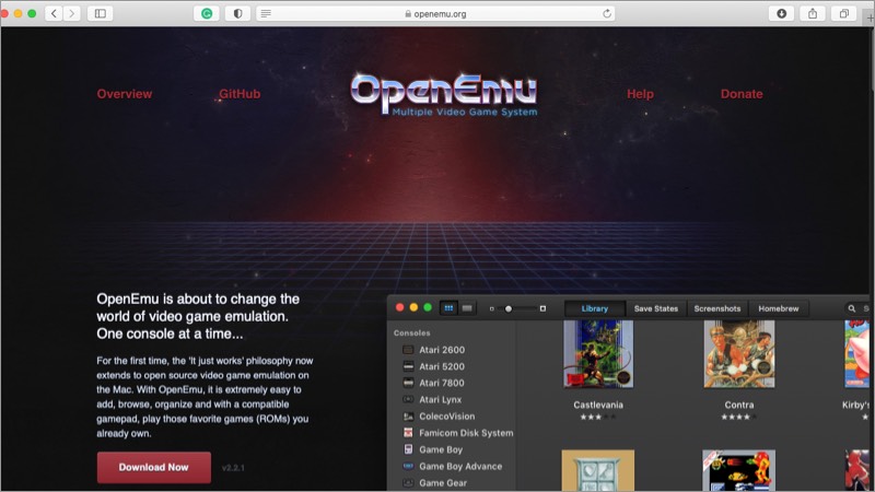 OpenEmu Mac SNES-Emulator Bildschirmfoto